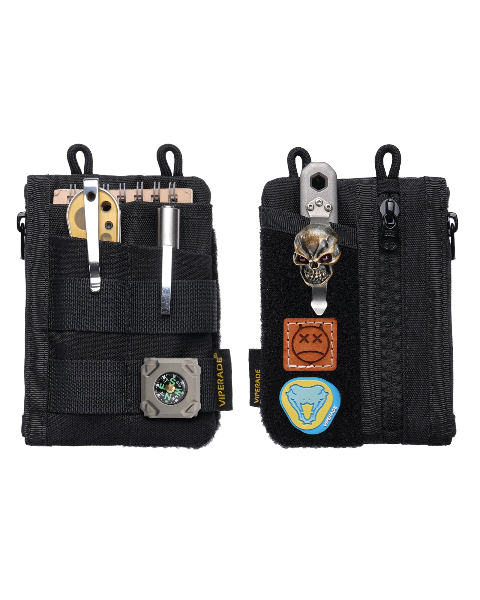 VE18-M EDC Pocket Organizer Pouch, Velcro Pouch for Everyday Carry