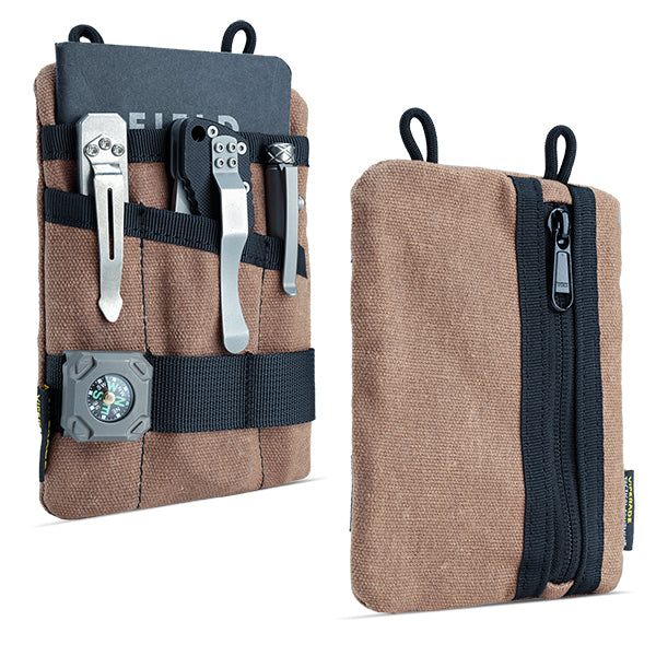 Waxed Canvas Pocket Pouch Organizer EDC Tool Roll Waxed Canvas