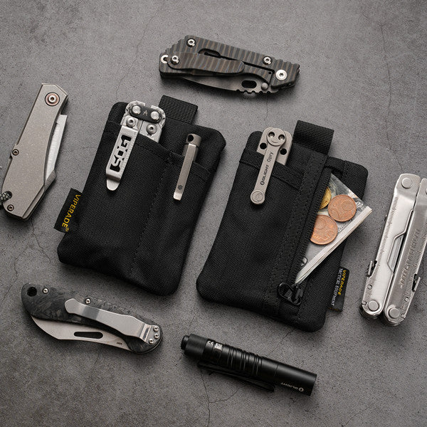 VIPERADE PL1 Leren schede voor riem, EDC gereedschap, leren