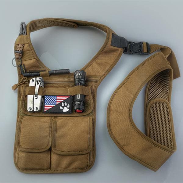 CHS4 Tactical Shoulder Bag | 6-Pocket Concealed EDC Organizer