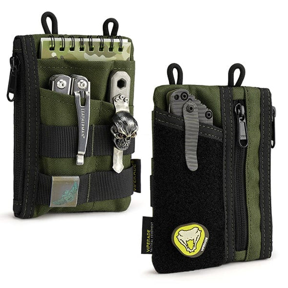 Viperade Multifunctional Organizer Pouch Green VE18 Pocket Organizer, EDC Pouch for Men, Velcro Pouch for Everyday Carry