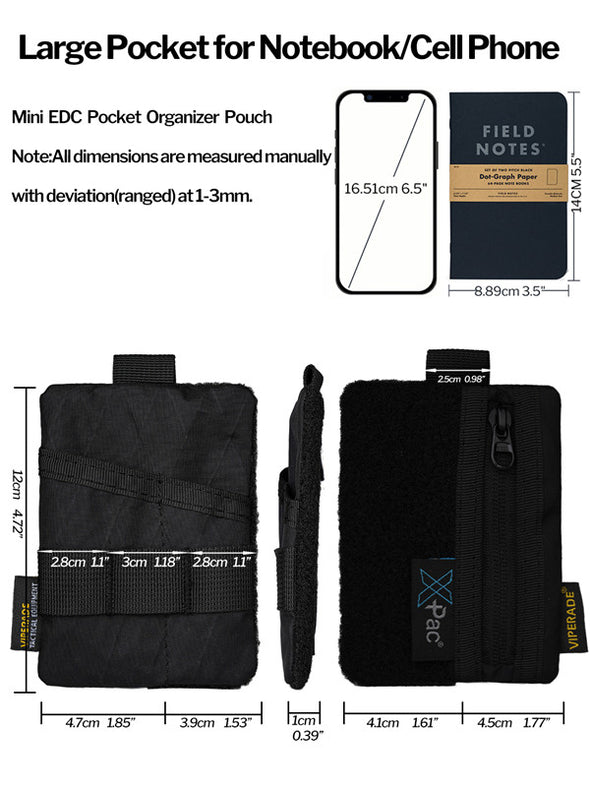 VE15-XPAC Pocket Organizer, EDC Multitool Pocket Pouch