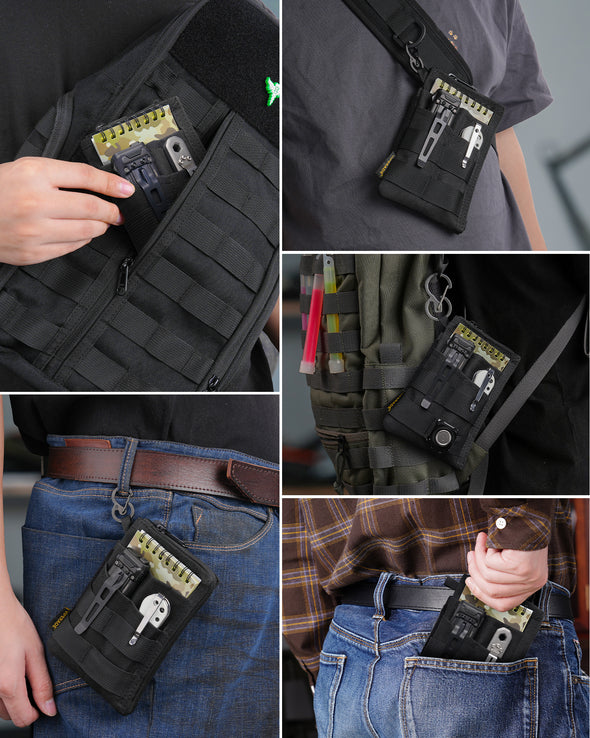 VE38 Pocket Organizer, EDC Organizer Pouch with 6 Pockets