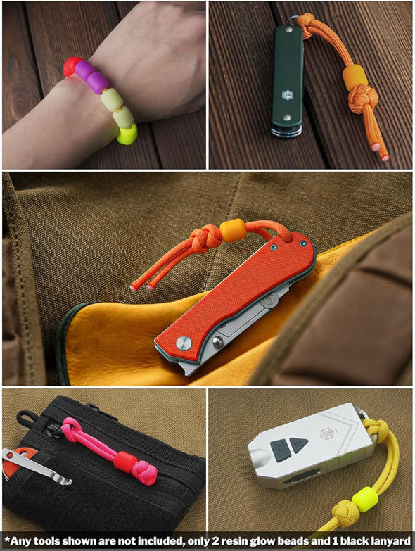 VAB6 Resin Knife Beads | Glow-in-the-Dark EDC Beads