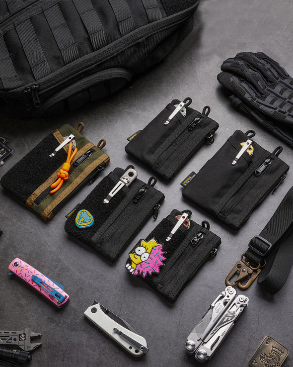VE18-M EDC Pocket Organizer Pouch, Velcro Pouch for Everyday Carry