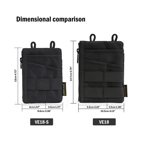 VE18 EDC Pocket Organizer Pouch, Velcro Pouch for Everyday Carry