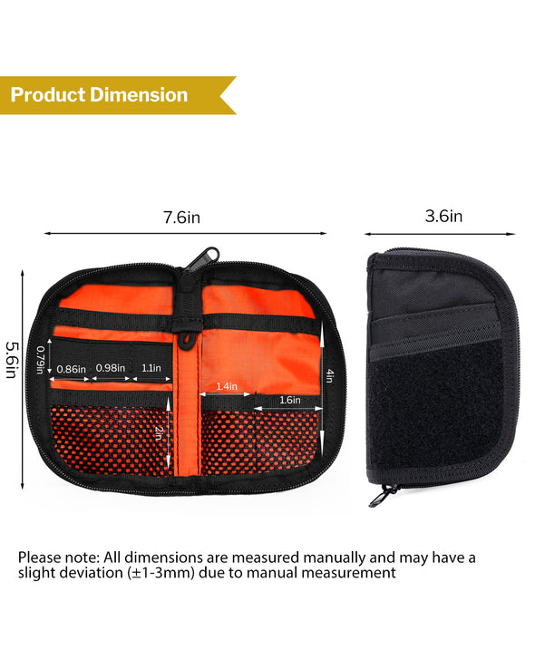 VE10 EDC Tool Pouch, Small EDC Organizer Pouch with 7 Pockets