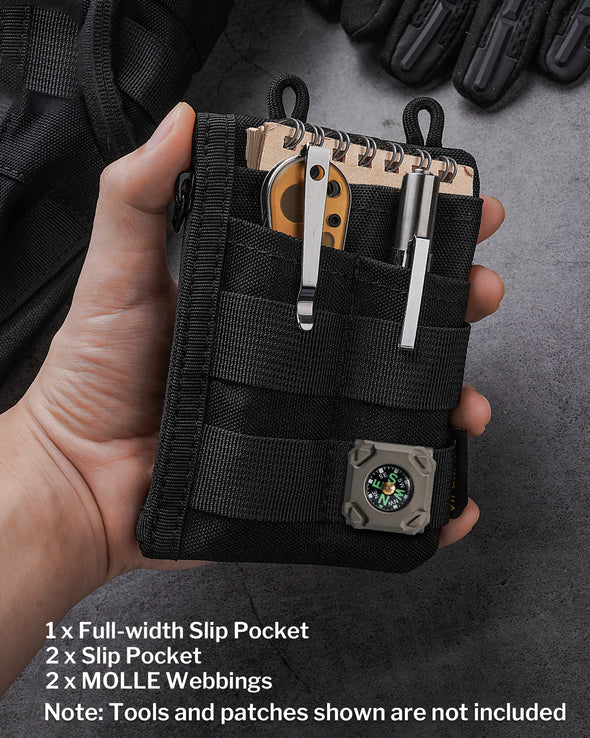 VE18-M EDC Pocket Organizer Pouch, Velcro Pouch for Everyday Carry