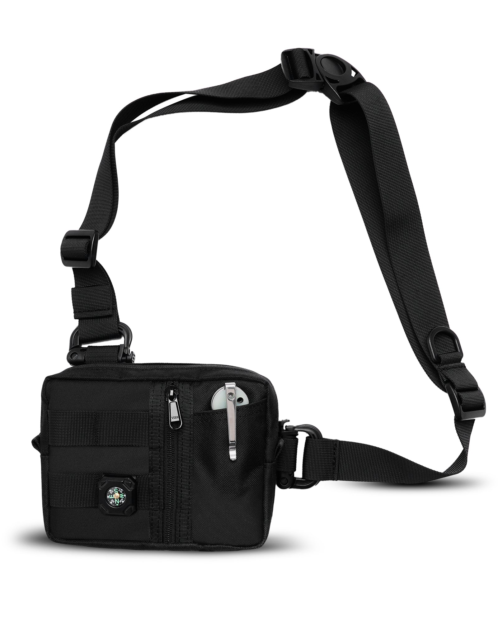VIPERADE CHS2 EDC Borsttas Crossbody Tas, Molle Tactische Tas Kleine Sling Bag, Heuptasje Borsttas, EDC Kleine MOLLE Tas Heuptas Heuptas voor Camping/Buiten - Groen VIPERADE CHS2 EDC Borsttas Crossbody Tas, Molle Tactische Tas Kleine Sling Bag, Heuptasje Borsttas, EDC Kleine MOLLE Tas Heuptas Heuptas voor Camping/Buiten - Groen