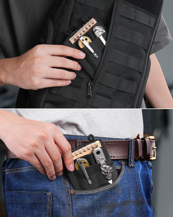 VE18-M EDC Pocket Organizer Pouch, Velcro Pouch for Everyday Carry