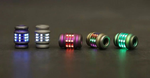 VAB7 Titanium EDC beads  | Knife Beads with glow bar