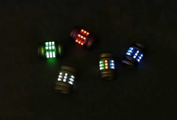 VAB7 Titanium EDC beads  | Knife Beads with glow bar