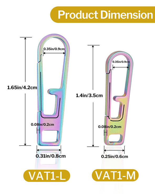 VAT1 Heavy Duty Titanium Zipper Pull Replacement