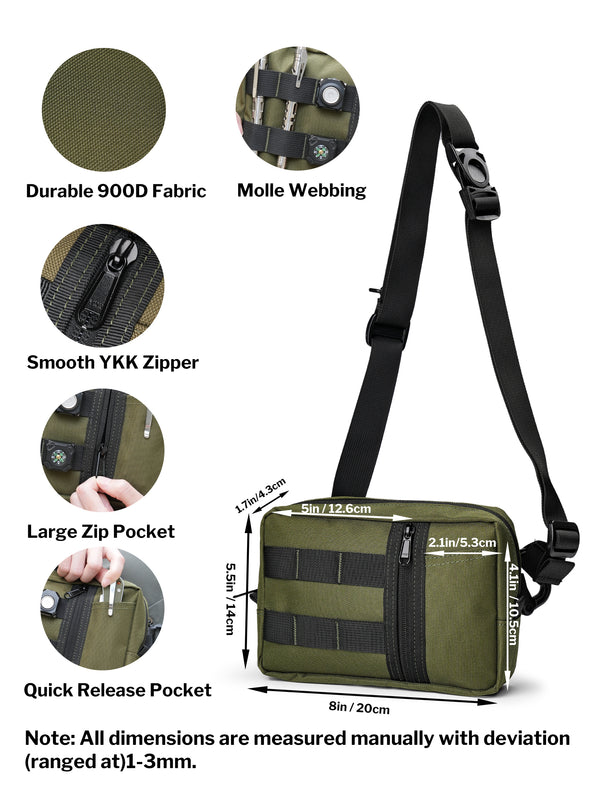 CHW2 EDC Organizer Pouch with Strap, Waist bag, Sling bag