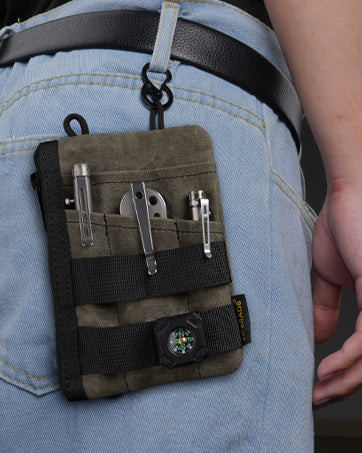 VE16N-OW EDC Pouch, Waxed Canvas Pocket Organizer