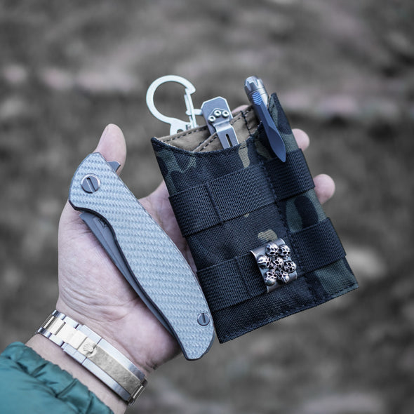 VE9 Pocket Organizer with DIY Patch Area, EDC Tool Storage Pouch