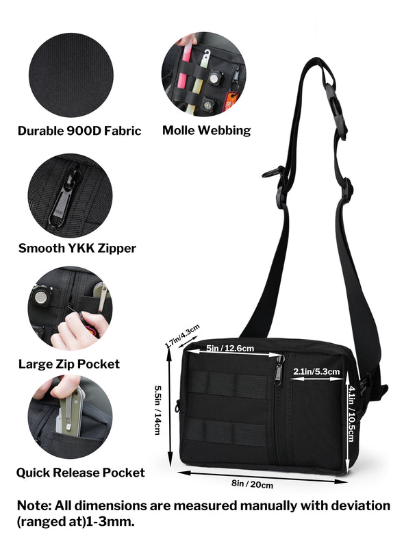 CHW2 EDC Organizer Pouch with Strap, Waist bag, Sling bag