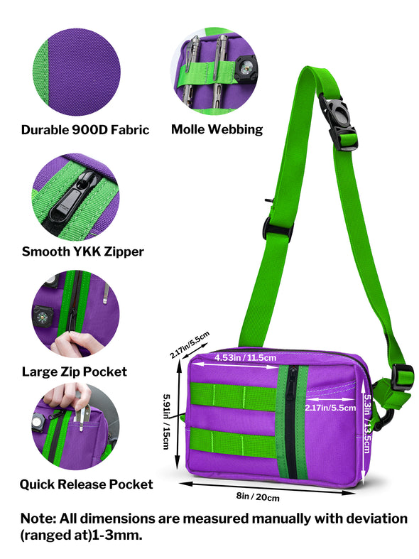 CHW2 EDC Organizer Pouch with Strap, Waist bag, Sling bag