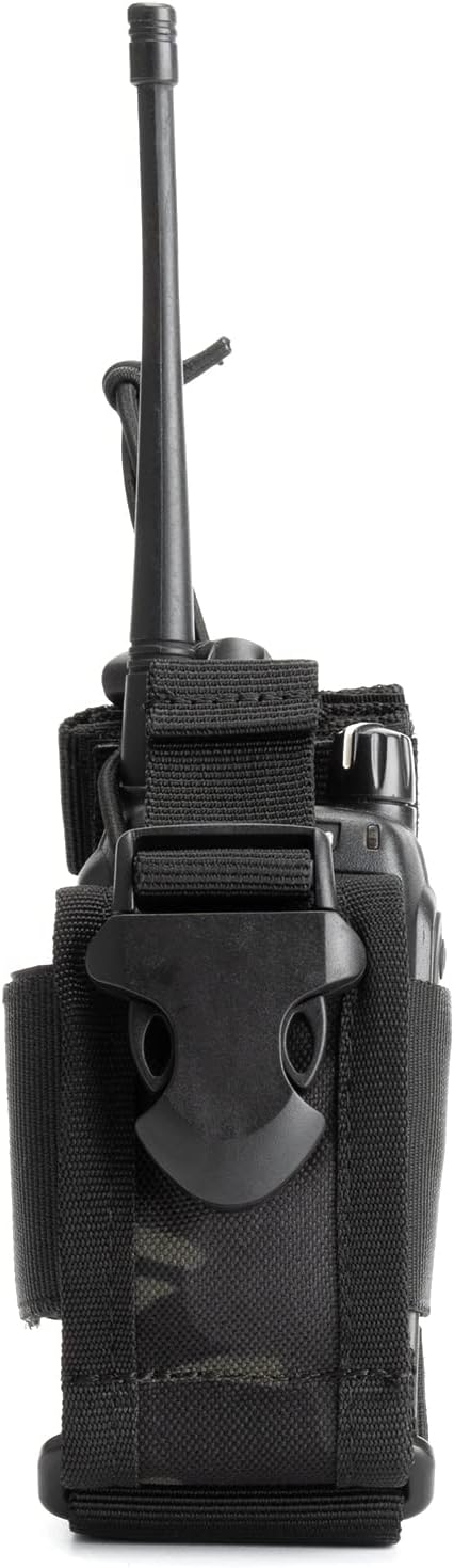 VIPERADE Radio Holster, MOLLE Radio Pouch for Vest, Universal Walkie Talkie Holster  Radio Holder for Duty Belt, Police Radio Holder Tactical Radio Pouch for  Baofeng, Motorola Black
