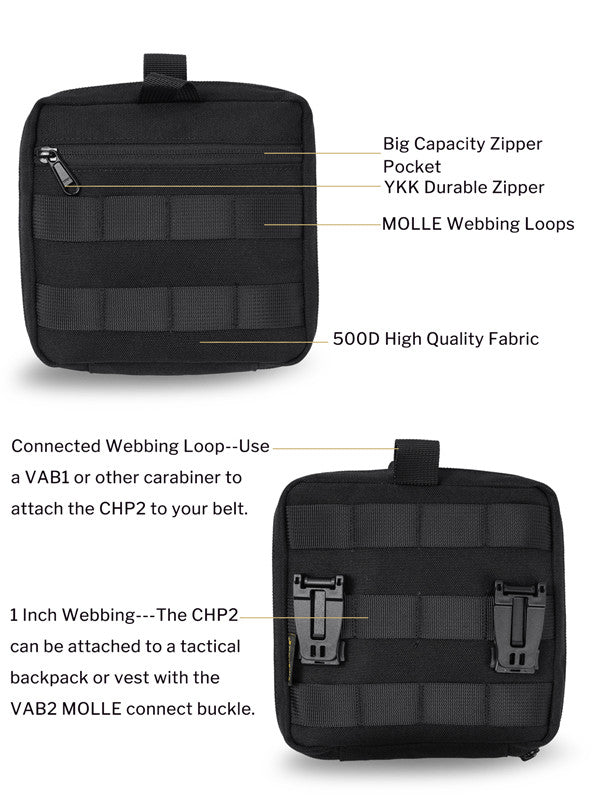 CHP1 Molle Tool Storage Bag, Tactical Organizer Velcro Pouch – Viperade