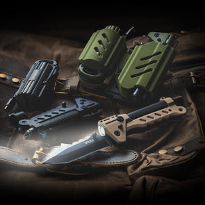 VAK6 Ultimate 4-in-1 Survival Tool, Knife | Flashlight | Pulse Ignition | Hand-crank Generator