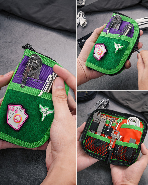 VE10 EDC Tool Pouch, Small EDC Organizer Pouch with 7 Pockets
