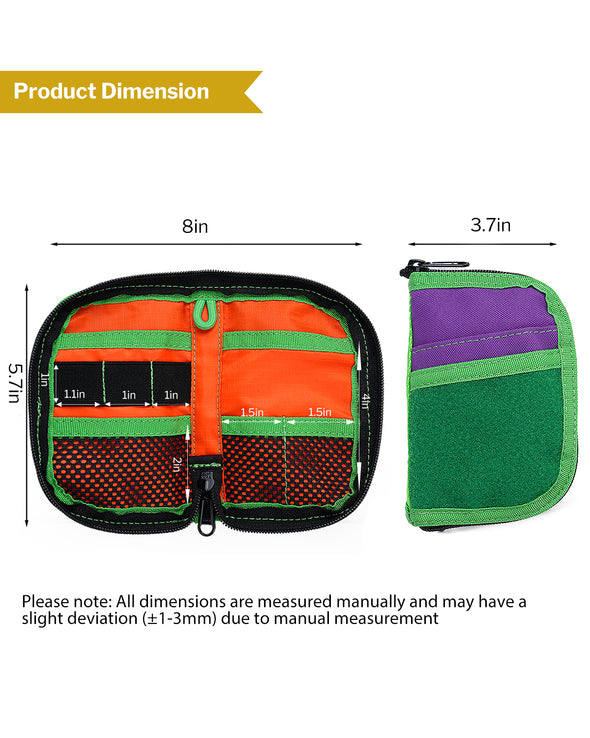 VE10 EDC Tool Pouch, Small EDC Organizer Pouch with 7 Pockets