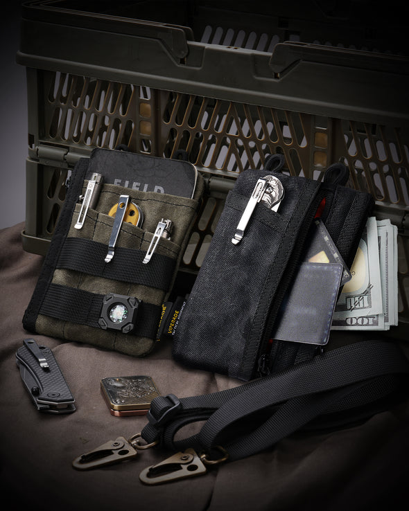VE16N-OW EDC Pouch, Waxed Canvas Pocket Organizer