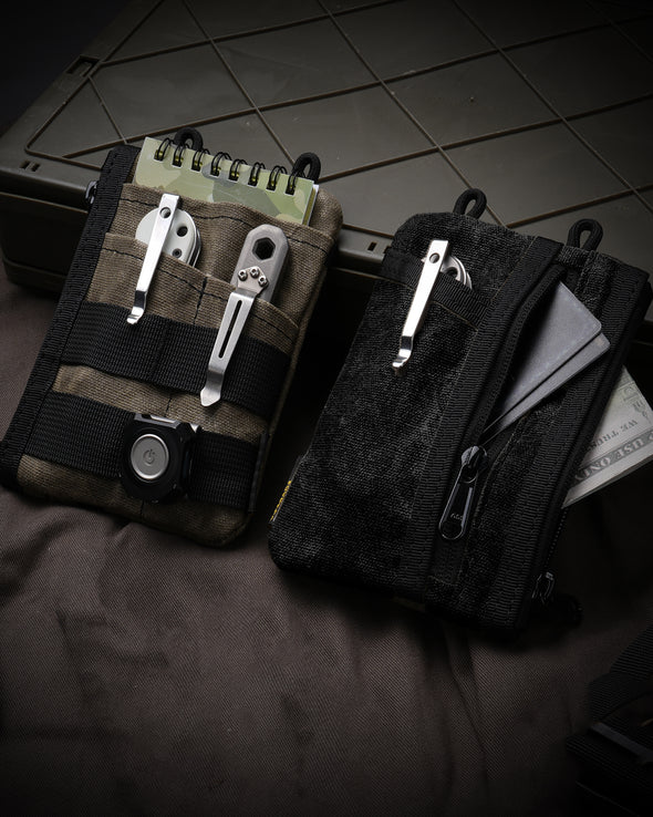 VE18N-OW EDC Pouch, Waxed Canvas Pocket Organizer