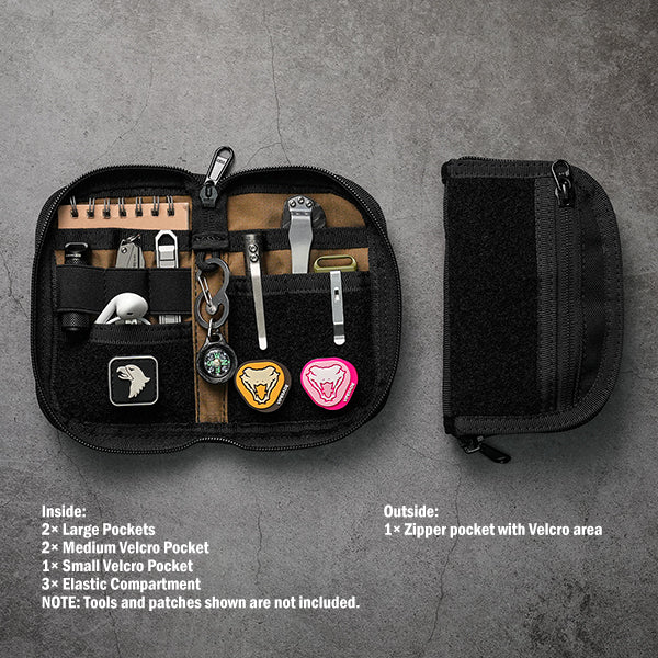 VE21 Small EDC Organizer Pouch with Pockets – Viperade
