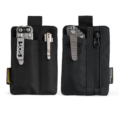 EDC Molle Pouch Wallet Portable Key Card Case Bag Coin Purse With Carabiner