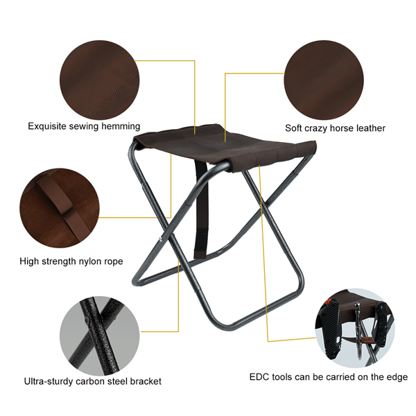 VAD1 Camping Foldable Chair, Outdoor Lightweight Portable Chair
