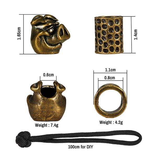 Brass paracord cheap beads