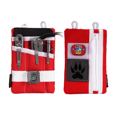 Viperade EDC Organizer Pouch VE1-P Red with Velcro for Patches