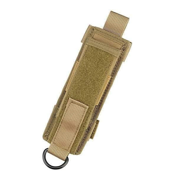 Viperade Flashlight Holster Tan 6# Flashlight Holster, Tactical MOLLE Durable Nylon Pouch Holster Carry Case
