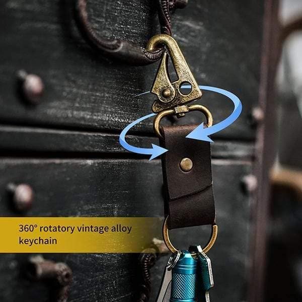 Leather Belt Clip Keychain Holder - Rambling Merchant