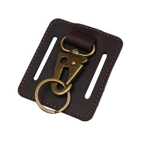 Viperade Leather Belt Keychain Brown Leather Belt Key Holder PJ17