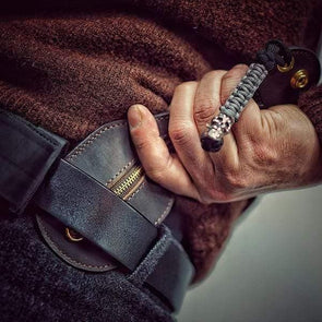 Viperade Leather Sheath PJ1 Men Slapjack Leather Coin Purse, Outdoor Self-Defense Wallet