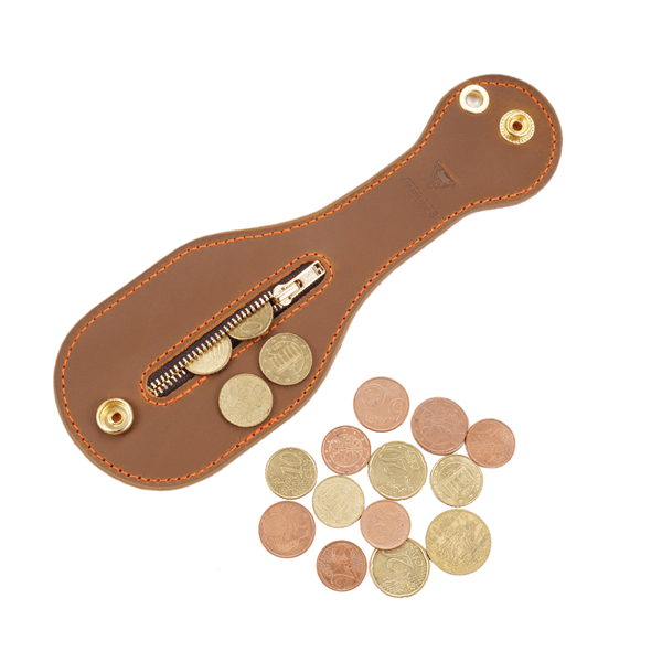 Leather coin discount
