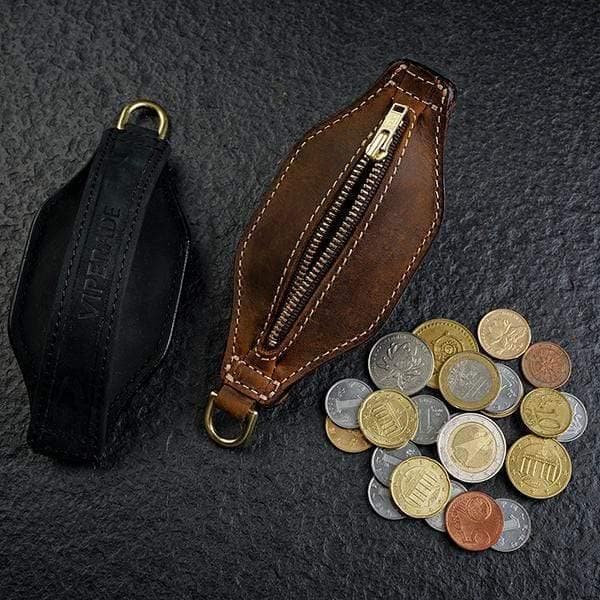 PJ1 Men Slapjack Leather Coin Purse, Outdoor Self-Defense Wallet – Viperade