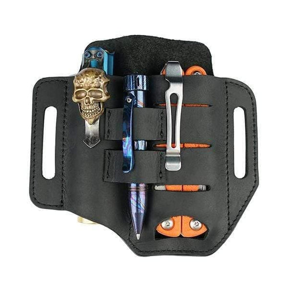 Viperade Leather Sheath PJ13 / Black / US PJ13 EDC Leather Sheath, Multitool Leather Pocket Organizer