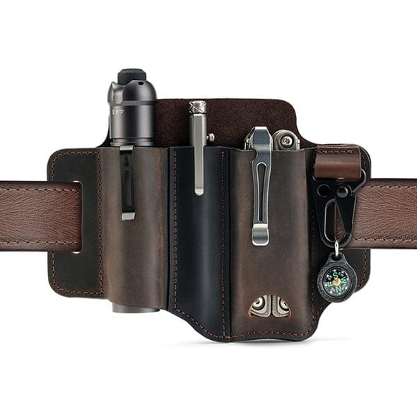 Viperade Leather Sheath PJ29 Multitool Belt Sheath, EDC Leather Belt Organizer