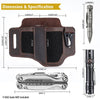 Viperade Leather Sheath PL3 Multitool Sheath, Leather Sheath with DIY Patch Area and Pen Holder
