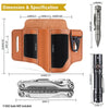 Viperade Leather Sheath PL3 Multitool Sheath, Leather Sheath with DIY Patch Area and Pen Holder