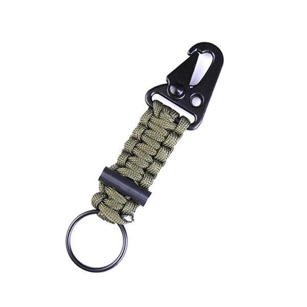 Carabiner Keyring with Flintstone and Paracord – Viperade