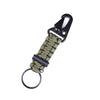 Viperade Multifunctional Carabiner Keyring Amy green Outdoor Camping Multifunctional Carabiner Keyring with Flintstone and Paracord.