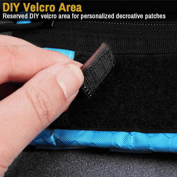 Viperade Multifunctional Organizer Pouch VE1-P Blue with Velcro for Patches