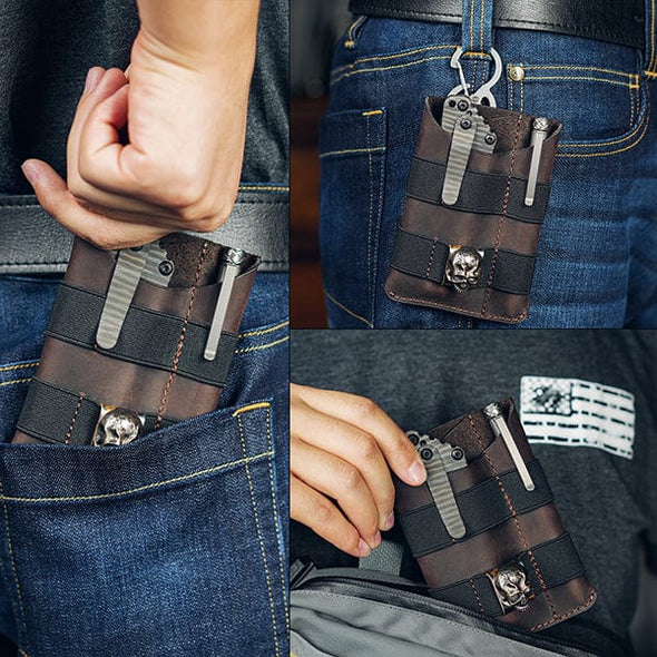 Viperade PL5 Pocket Organizer with DIY Patch Area, EDC Tool Storage Pouch